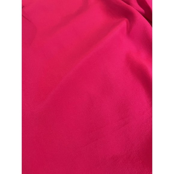 Vintage TAHARI Hot Pink & Gold  100% SILK Women Blouse Top Size 6 - Picture 11 of 11